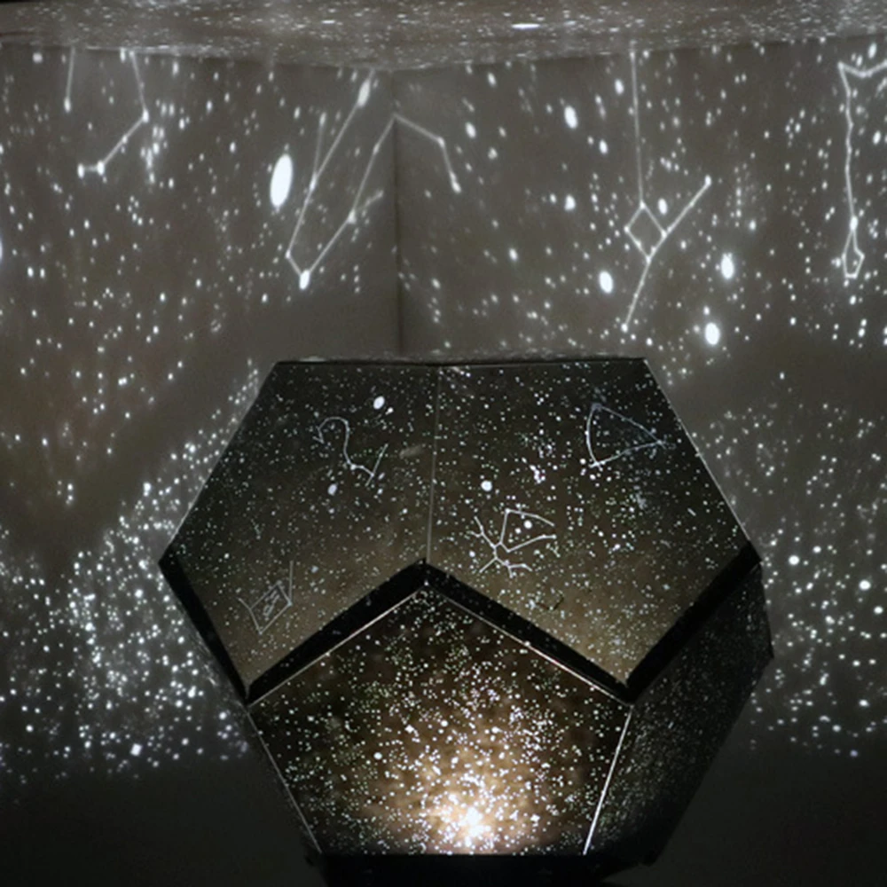 

Night Light 3D LED Flood Light 3 Color Rotating Sky Projection Lamp Bedroom Star Romantic Lamp