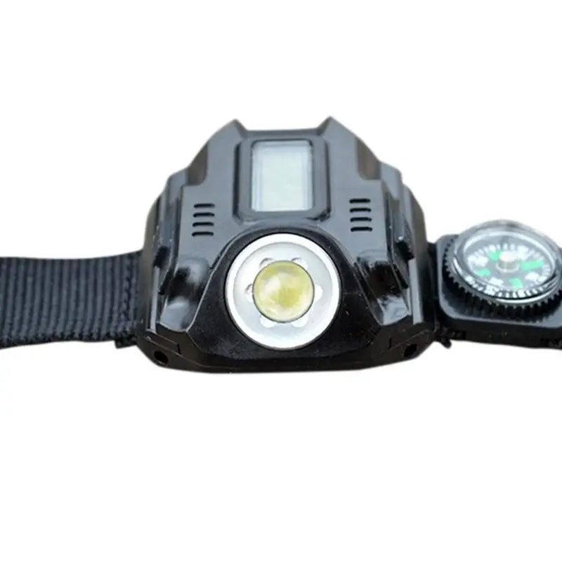

LED Tactical Display Rechargeable Wrist Watch Flashlight Torch
