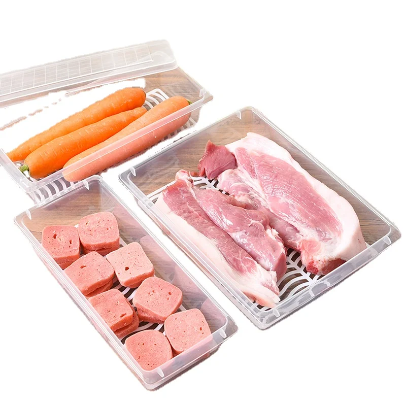 Кухня прямоугольный элемент холодильника дренаж ящик для хранения Пластик