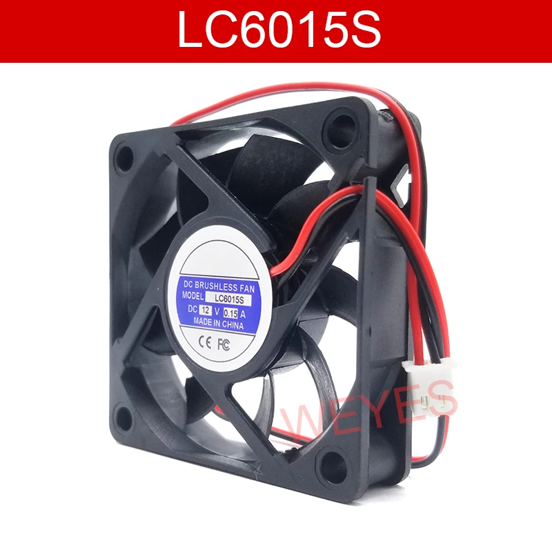 

Genuine New LC6015S 12V 0.15A 60*60*15MM 2 wire cooling fan