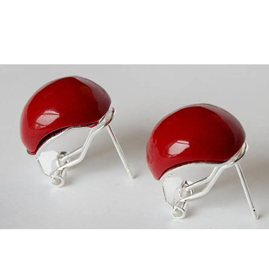 Лидер продаж очаровательные серьги из серебра 925 пробы 18 мм красные коралловые