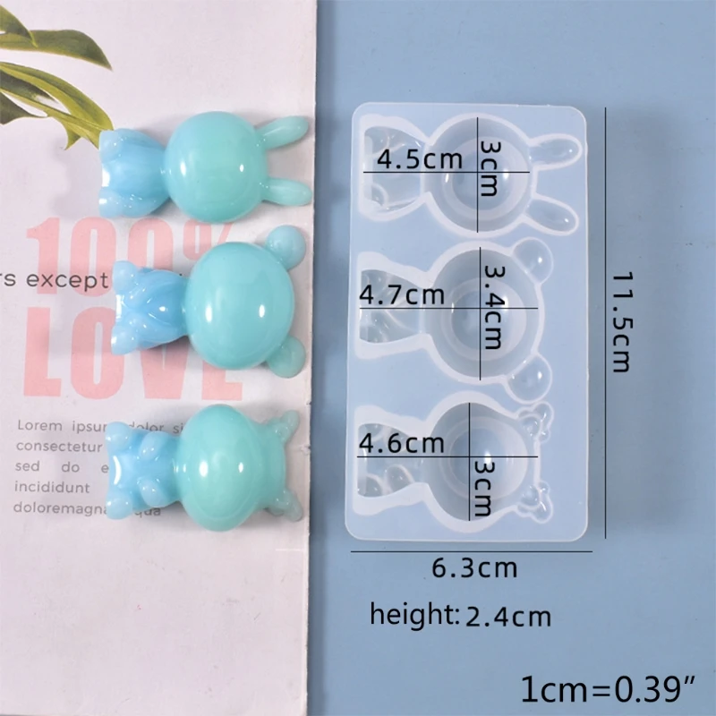 

Crystal Epoxy Resin Mold 3D Bear Doll Ornament Silicone Mould DIY Crafts Decorations Jewelry Making Tool