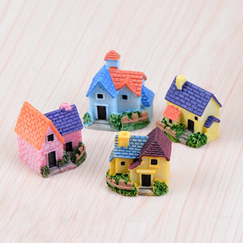 Миниатюрный домик сказочные садовые украшения микро пейзаж с коттеджем