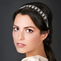 novel retro crystal bridal hair band hollow white gemstone jewelry wedding headdress hair band headbands for women designer