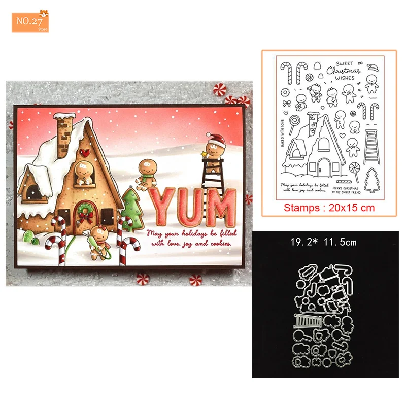 

2021 New Arrival Christmas Metal Die Cutters for Scrapbooking Photo Album Embossing DIY Snowman Igloo Stamps Set Decor Stencil