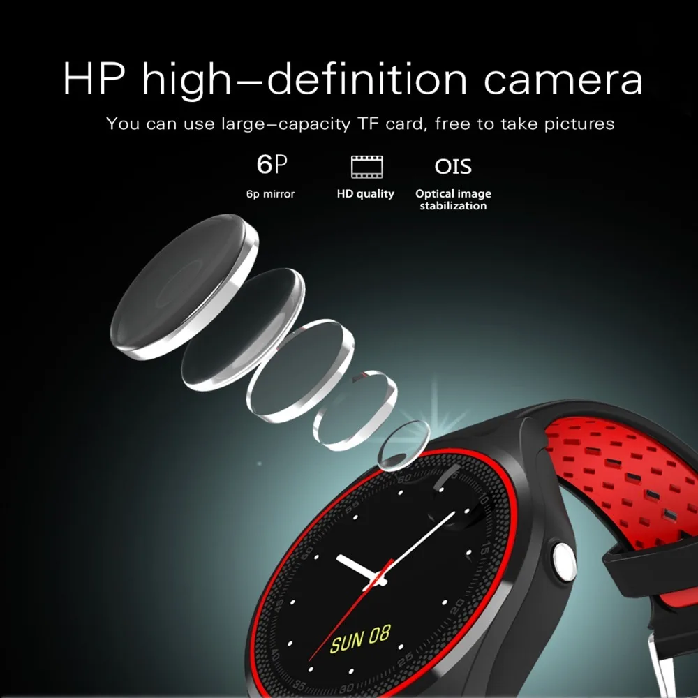 V9 SmartWatch телефон 1 22 дюймов камера с сенсорным экраном Bluetooth MP3 SIM карта TF дети