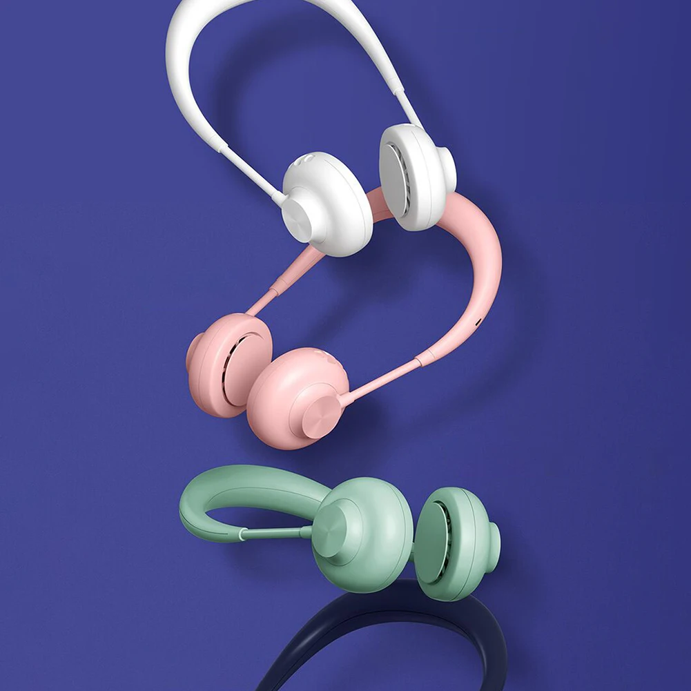 

Bladeless USB Rechargeable Adjustable Hand Free Neckband Hanging Cooling Fan