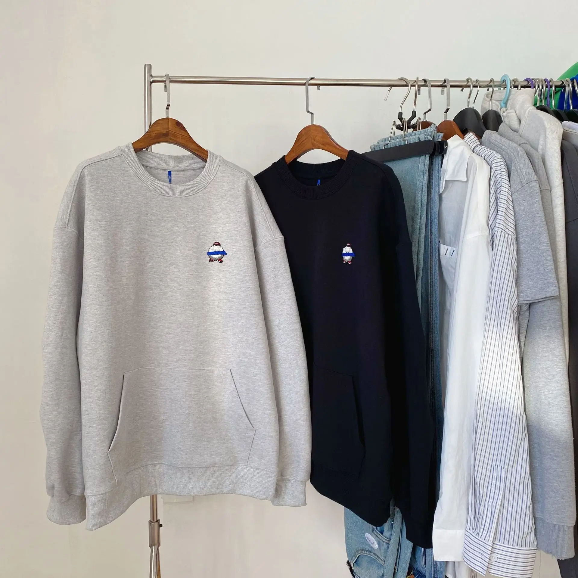 

Ader 2021SS Embroidery Cartoon Print Couple's Hoodies Y2k Women's Sweatshirt Hooded Sweatshirts Men's Women's Clothing 2021