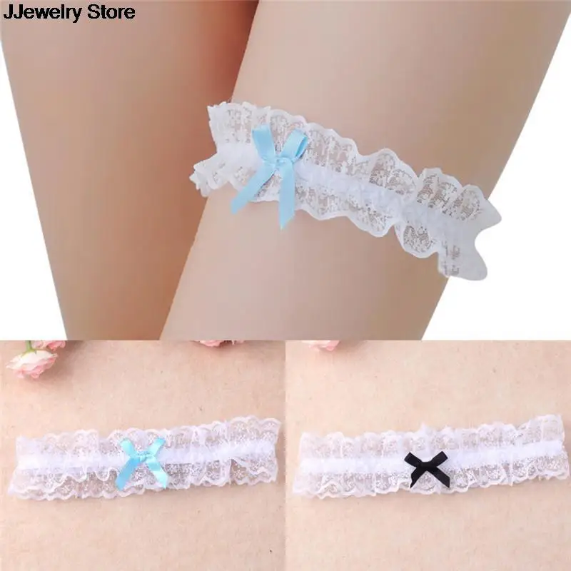 Хит! Подвязки женские кружевные с цветочным принтом пояс-петля для ног бантом