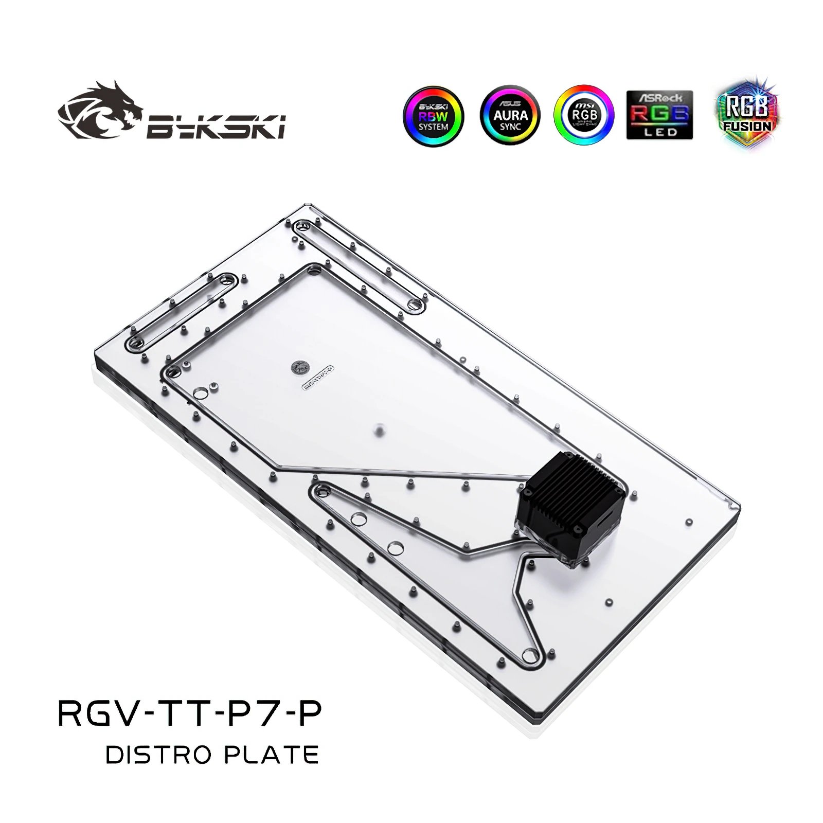 

Bykski Water Cooling RGB Reservoir Distro Plate for Thermaltake P7 Chassis RGV-TT-P7-P