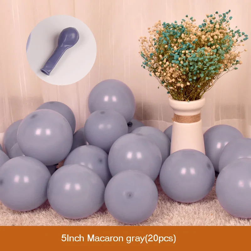 Macaron Gray DIY прозрачный латексный шар в коробке, детские блоки любви для мальчиков и девочек, украшение для свадьбы, дня рождения, вечеринки - Цвет: Macaron Gray