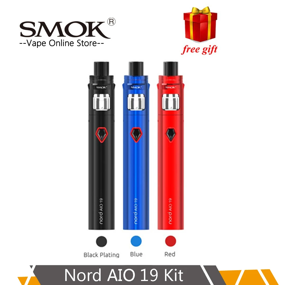 Оригинальный SMOK Nord 19 AIO вейп комплект 1300 мАч батарея 2 мл MTL танк распылитель