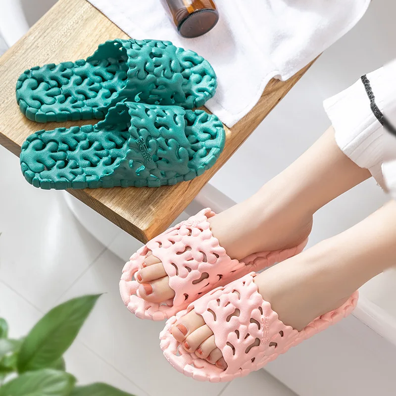 

Bathroom Shower Slippers For Women Summer Soft Sole High Quality Beach Casual Shoes Female Indoor Home House Pool Slipper