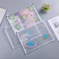 a4 pvc transparent file folder thickened zipper bag waterproof filing bag stationery bag office school stationery supplies