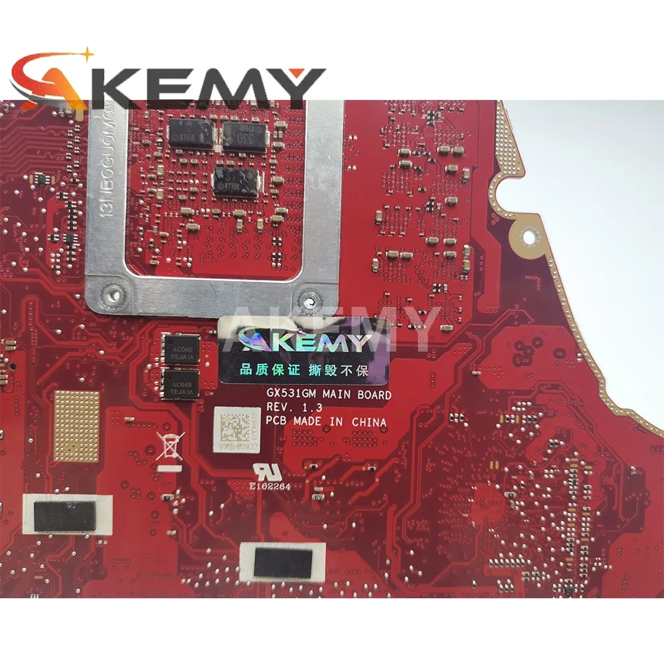 

GX531GM Laptop motherboard For ASUS ROG Zephyrus GX531GM GX531G original mainboard 8G-RAM i7-8750H GTX1060-V6G