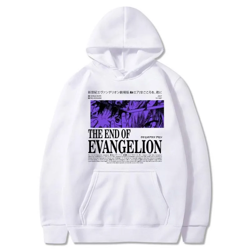 

Anime Ayanami Rei Print Sweatshirt Man Autumn Fleece Hoody Fashion Pocket Clothes Fashion Casual Swetshirt Men Women's Harajuku