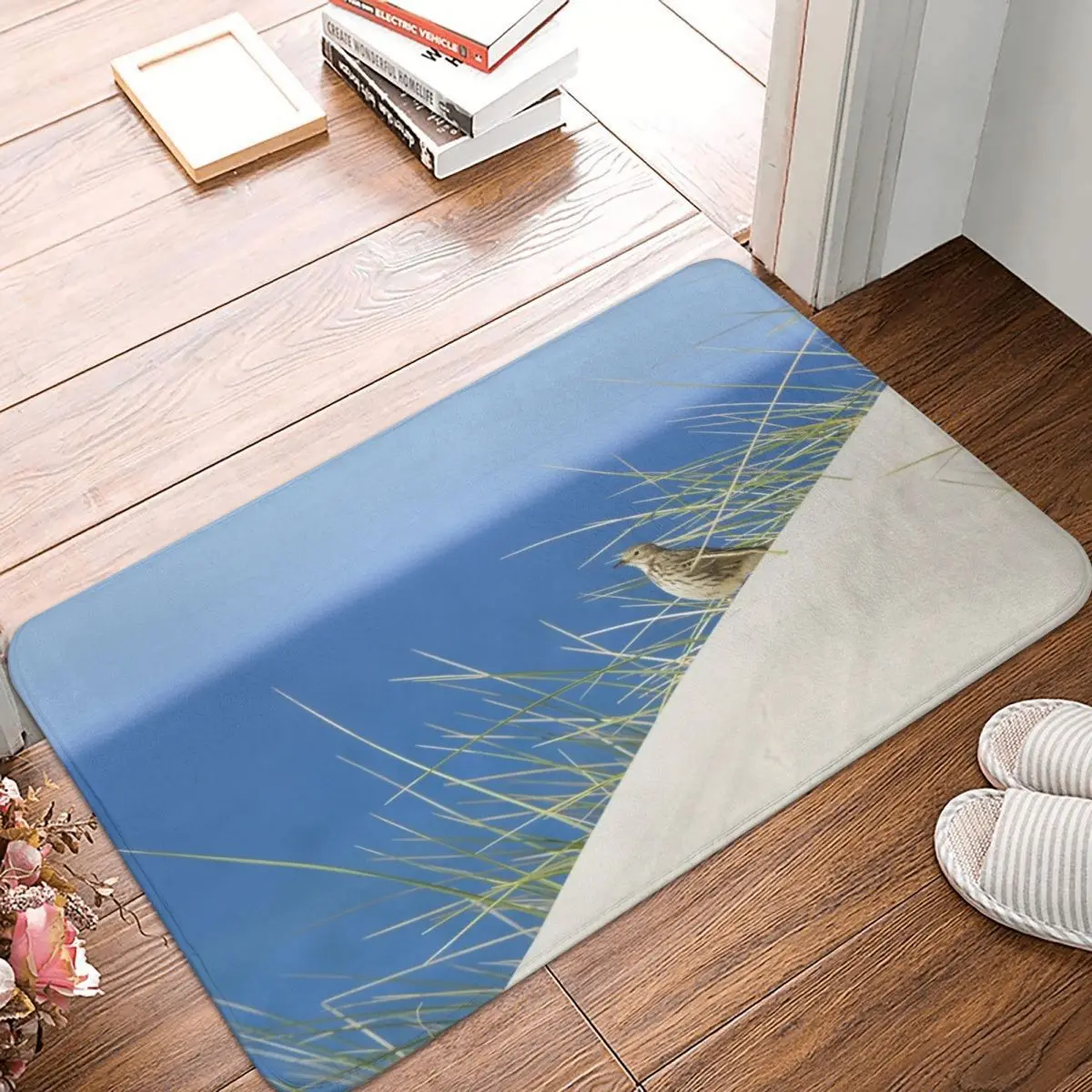 

Sandpiper On A Sand Dune Doormat Carpet Mat Rug Polyester PVC Non-Slip Floor Decor Bath Bathroom Kitchen Bedroom 40x60