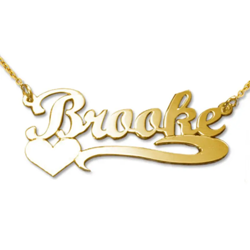 

Stainless Steel Handmade Custom Name Personalized Name Necklaces for Women Jewelry Gold Filled Heart Statement Choker