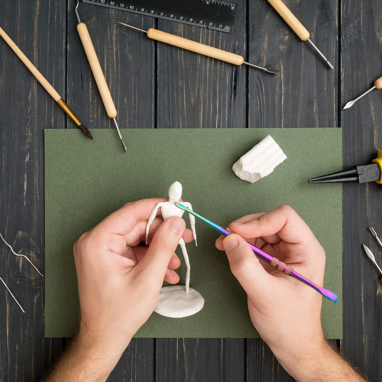 Инструменты для резьбы по воску ложка dab из нержавеющей стали скульптурный