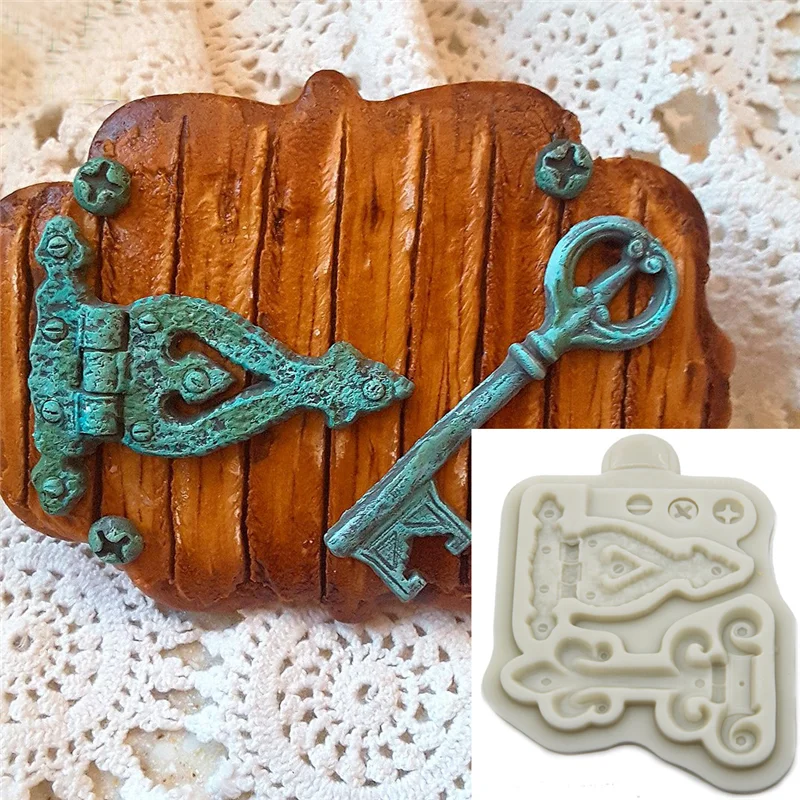 Luyou 1 шт. Ретро ключ кружева силиконовые формы для торта Fondant (сахарная) пресс форма
