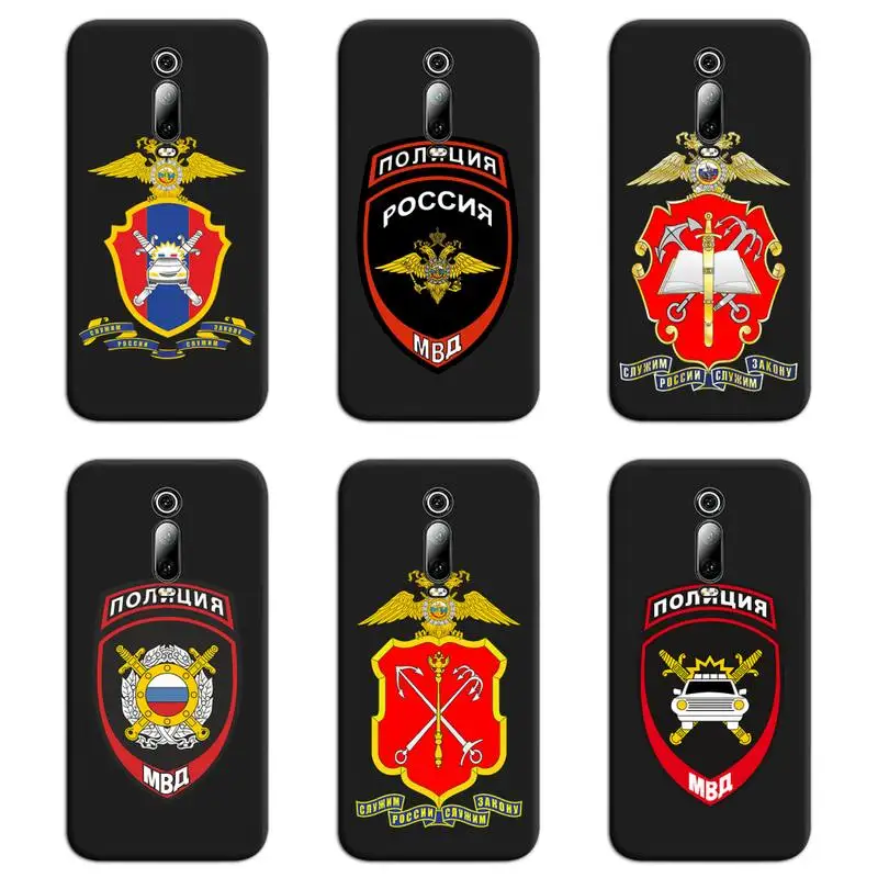 Национальный российский полиции логотип Чехол для телефона Redmi 9A 9 8A 7 6 6A Note 8 8T Pro Max