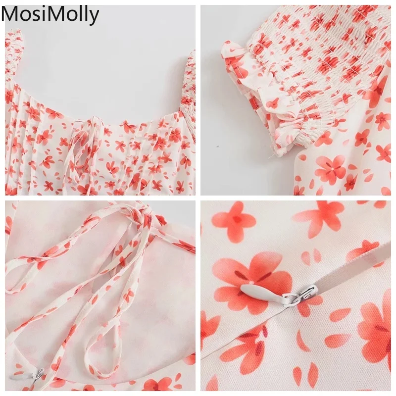 

Pink Floral Dress Women Summer Mini Dress 2021 Summer Dress Day Dress Female Vestidos