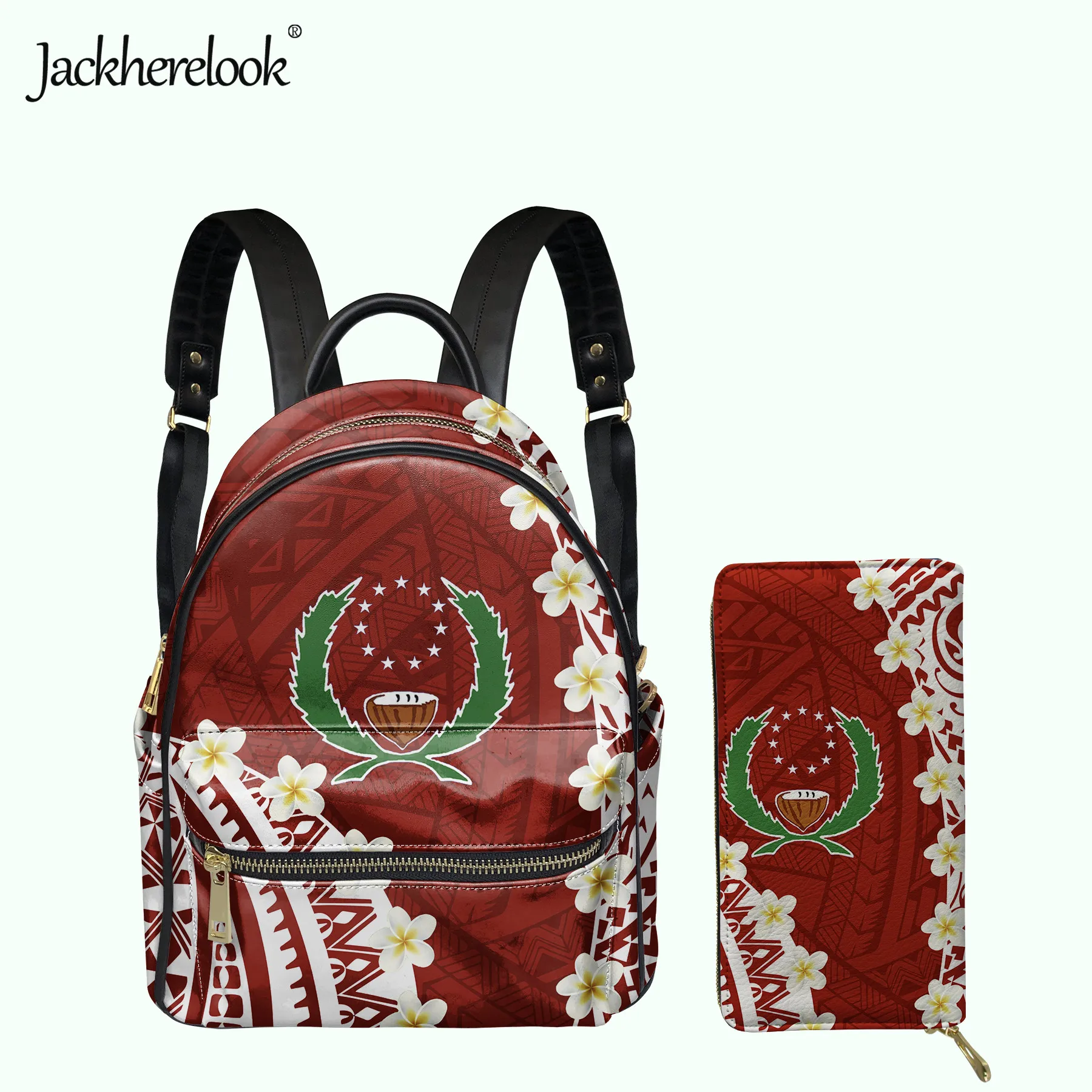 

Jackherelook Pohnpei Plumeria полинезийский узор, женский рюкзак, клатч, кошелек, комплект, роскошная женская сумка, мини школьный рюкзак для девочек, Mochila