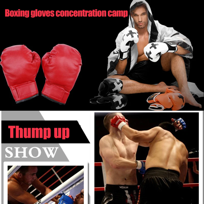 1 пара Боксёрские Перчатки тренировочные боевые перчатки карате Кикбоксинг из