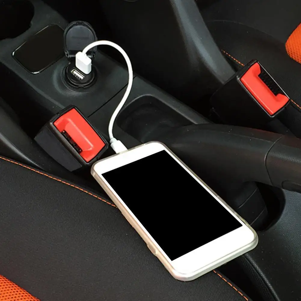 

1Pcs New Car Charger Mini Dual USB 12v Lighter Socket Dual Car USB H7G6 Adapter Car fast styling accessories charging C2O3