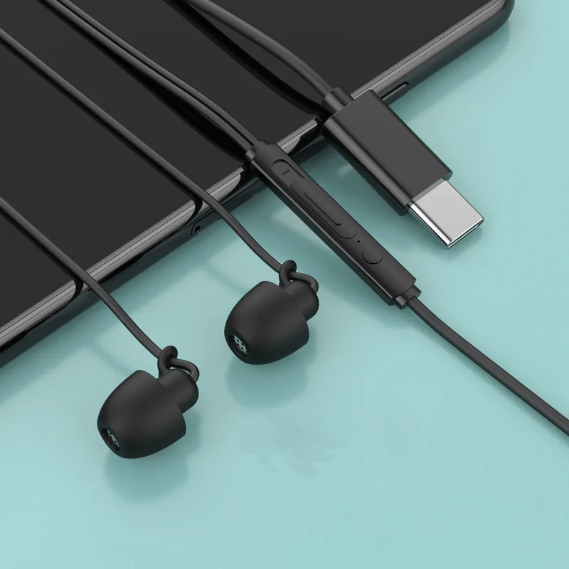 Type C In-Ear Earbud Wired Noise Reduction Stereo Cord Earphone Headset 3.5mm for iPhone Samsung Xiaomi Huawei MP3 MP4 | Электроника
