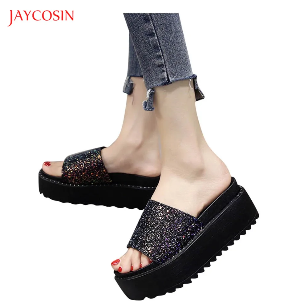 Jaycosin/Женская шикарная обувь Шлепанцы Пляжные сандалии в богемном стиле на