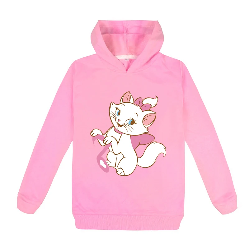 С принтом &quotкошечка Мари&quot детская одежда платья с длинными рукавами толстовки