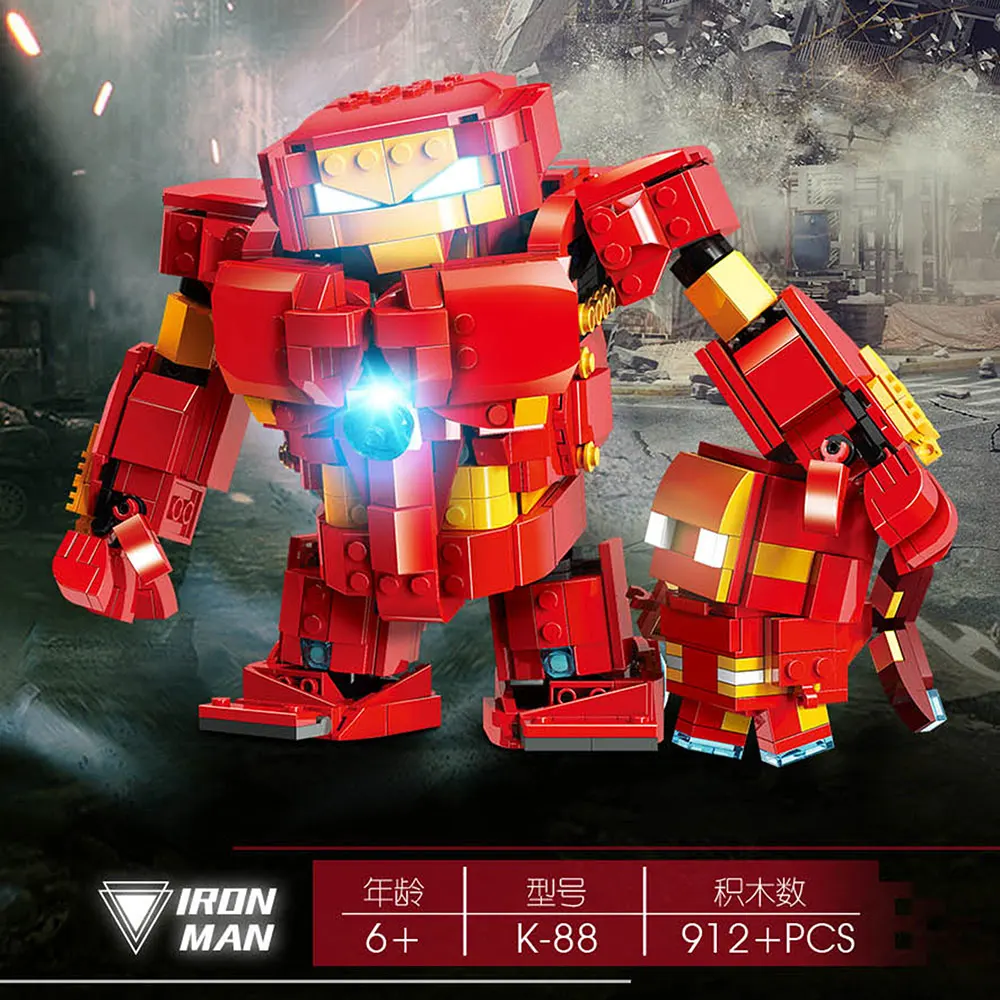 Новый! Moc hero brickheadz антиблочный человек сборный строительный блок образовательные