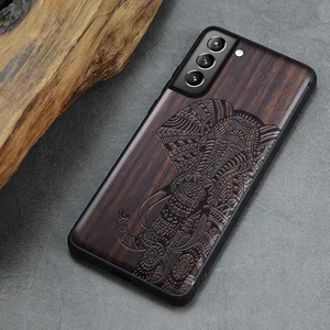carveit 3d carved wood cases for samsung galaxy s21 plus ultra accessory tpu soft edge cover wooden shell protective phones hull free global shipping