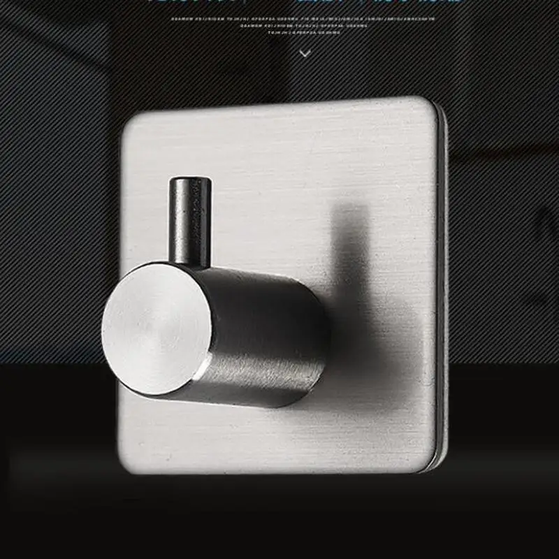 Прочный алюминиевый дверной крючок самоклеящийся домашний настенный вешалка