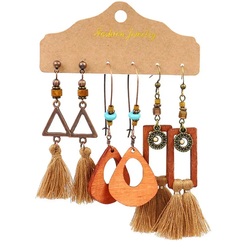 WildPinky 2020 Бохо этнические Висячие серьги для женщин модные женские Наборы
