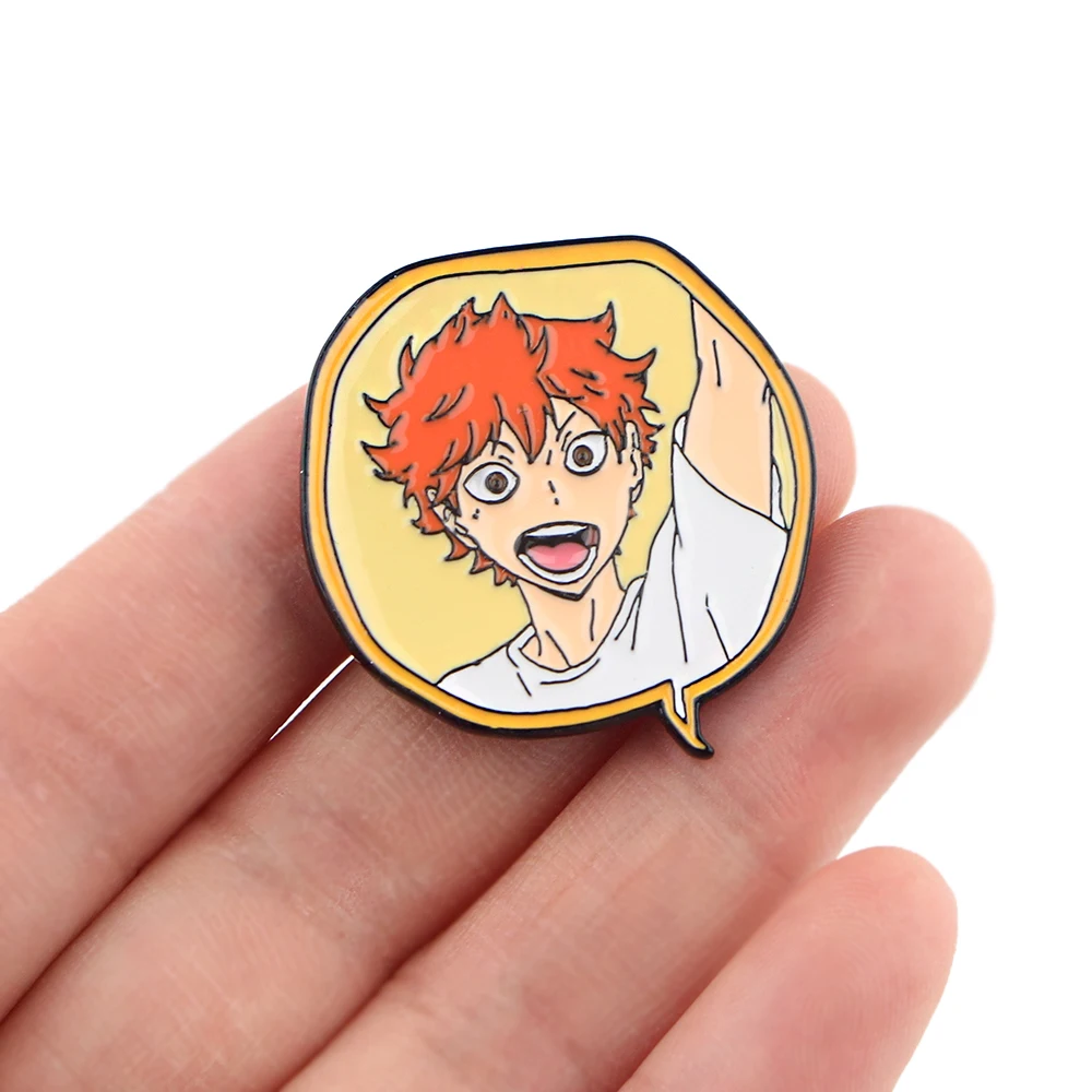 PF122 Dongmanli аниме-волейбол фигурки эмалевые булавки значок брошь на рюкзак сумка