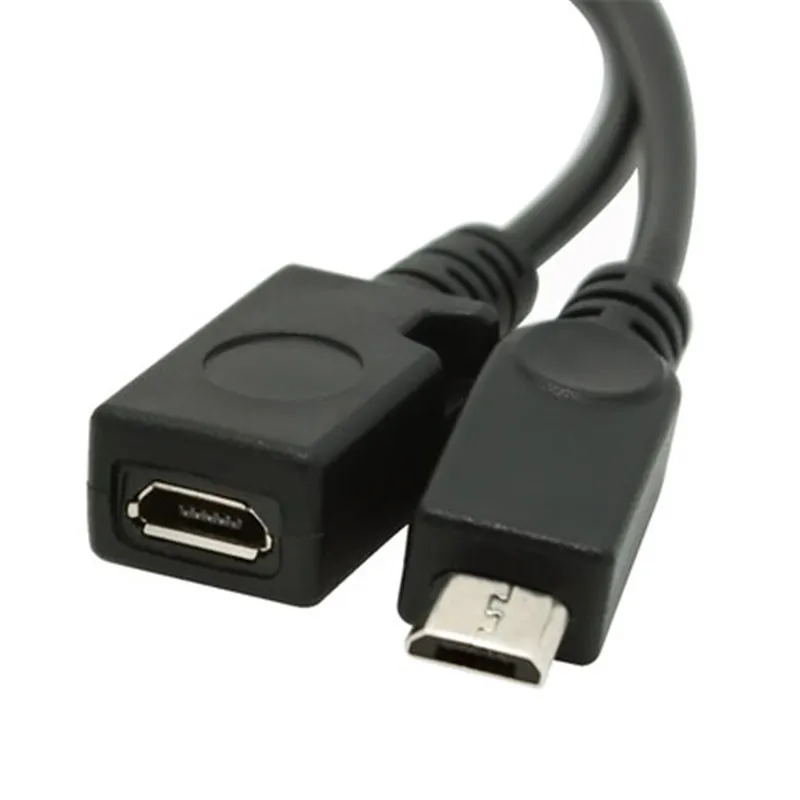 2 в 1 OTG микро USB узловой блок питания Y Разветвитель адаптер к 5-контактному