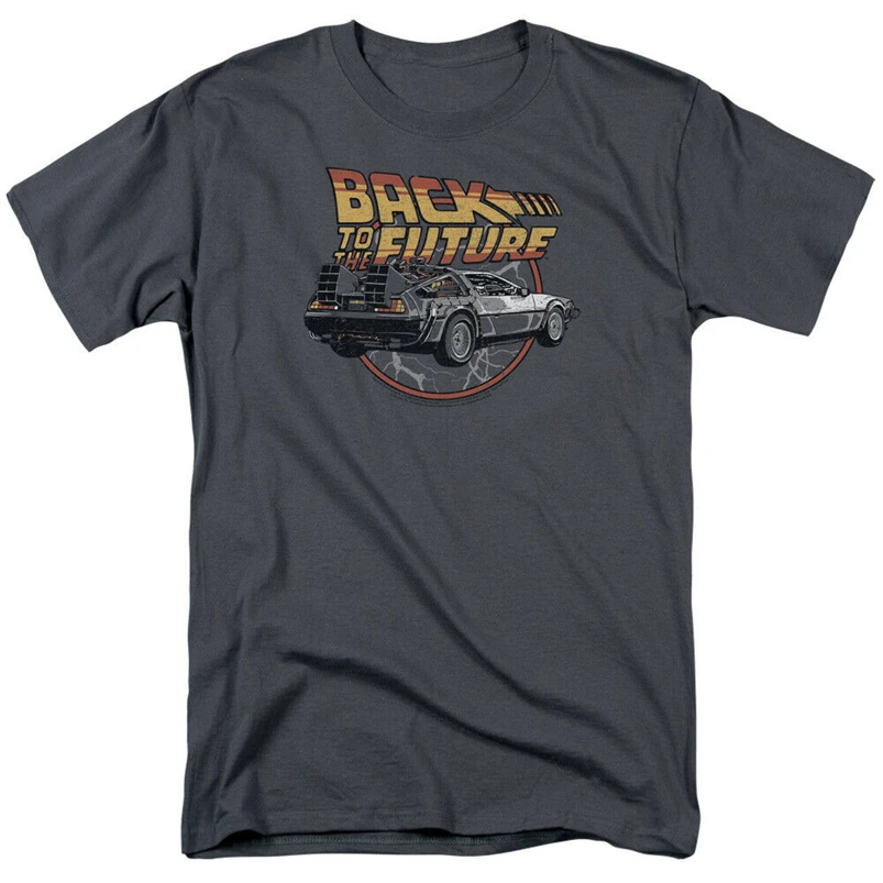 Back To The Future Movie Time Machine Delorean Licensed Adult T Shirt Printed Tee |