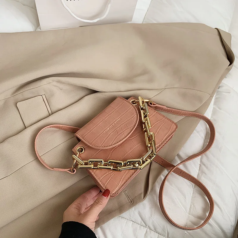 

Explosive Style 2021new Trendy Fashion Ladies Chain Portable Small Square Bag High-end Western Style Leather Messenger Bag Women