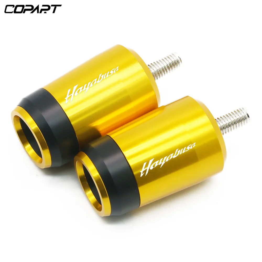 Gold Высококачественный мотоцикл 7/" CNC ручка для мотоцикла наконечники для ручки управления мотоциклом заглушки аксессуары для SUZUKI HAYABUSA GSXR1300 1999 - Цвет: Gold