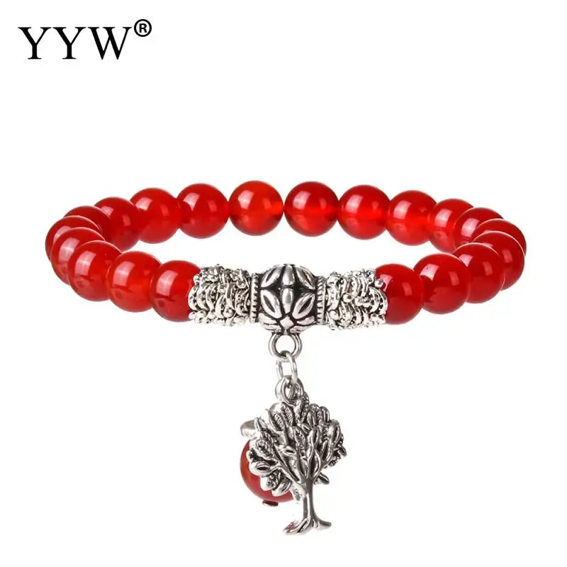 Браслеты из натурального камня браслет с деревом жизни мала бусины рейки лечение