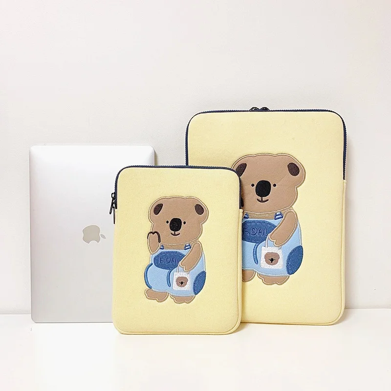 13 дюймовый толстый Mac чехол для планшета милый медведь девочка 11 iPad Air рукав
