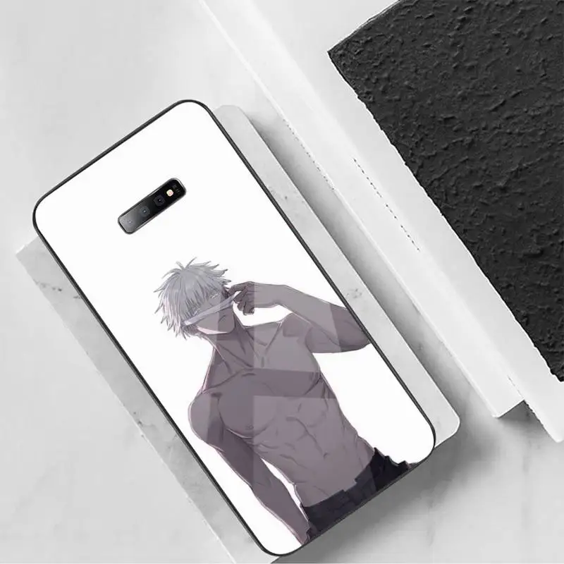 

Jujutsu Kaisen Satoru Gojo Phone Case Tempered glass For Samsung S6 S7 edge S8 S9 S10 e plus note8 9 10 pro