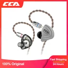 Наушники CCA C10 Hybrid Technology, внутриканальные Hi-Fi наушники-вкладыши 4BA + 1DD, спортивные наушники проводные наушники с 10 драйверами, гарнитура с шумоподавлением
