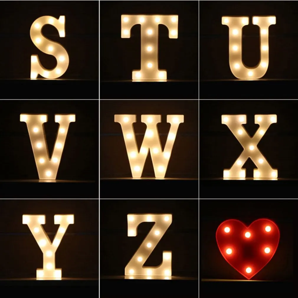 INS Горячая английская буква светильник светодиодный символ моделирующая лампа