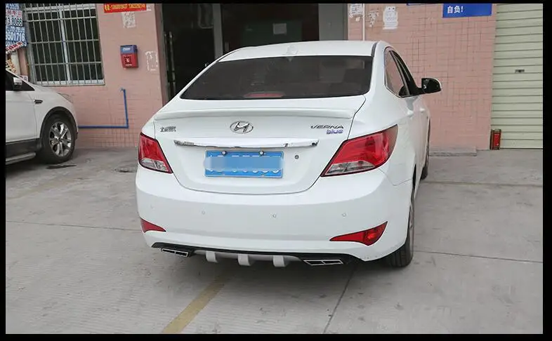Для HYUNDAI Verna ABS задний бампер диффузор протектор для 2011-2016 accent Body kit передний Лопата