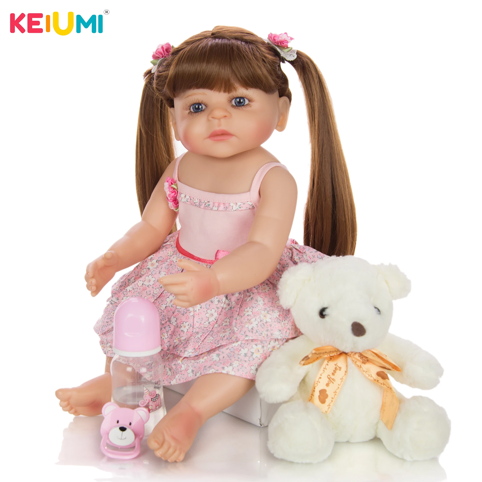 55 cm Silicone Full Body Reborn Doll For Wholesale Lifelike Baby Toy Gift Waterproof Kid Birthday Present Early Education | Игрушки и