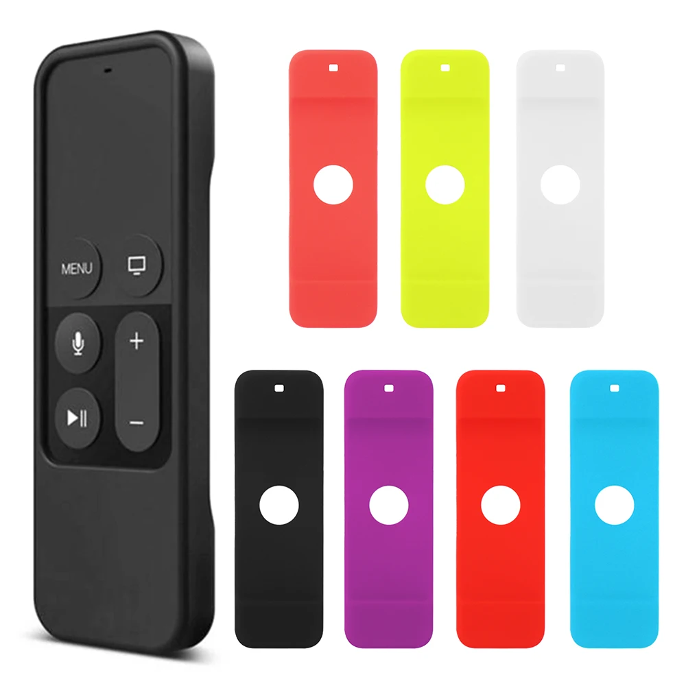 Цветной Противоскользящий силиконовый защитный чехол для Apple TV 4