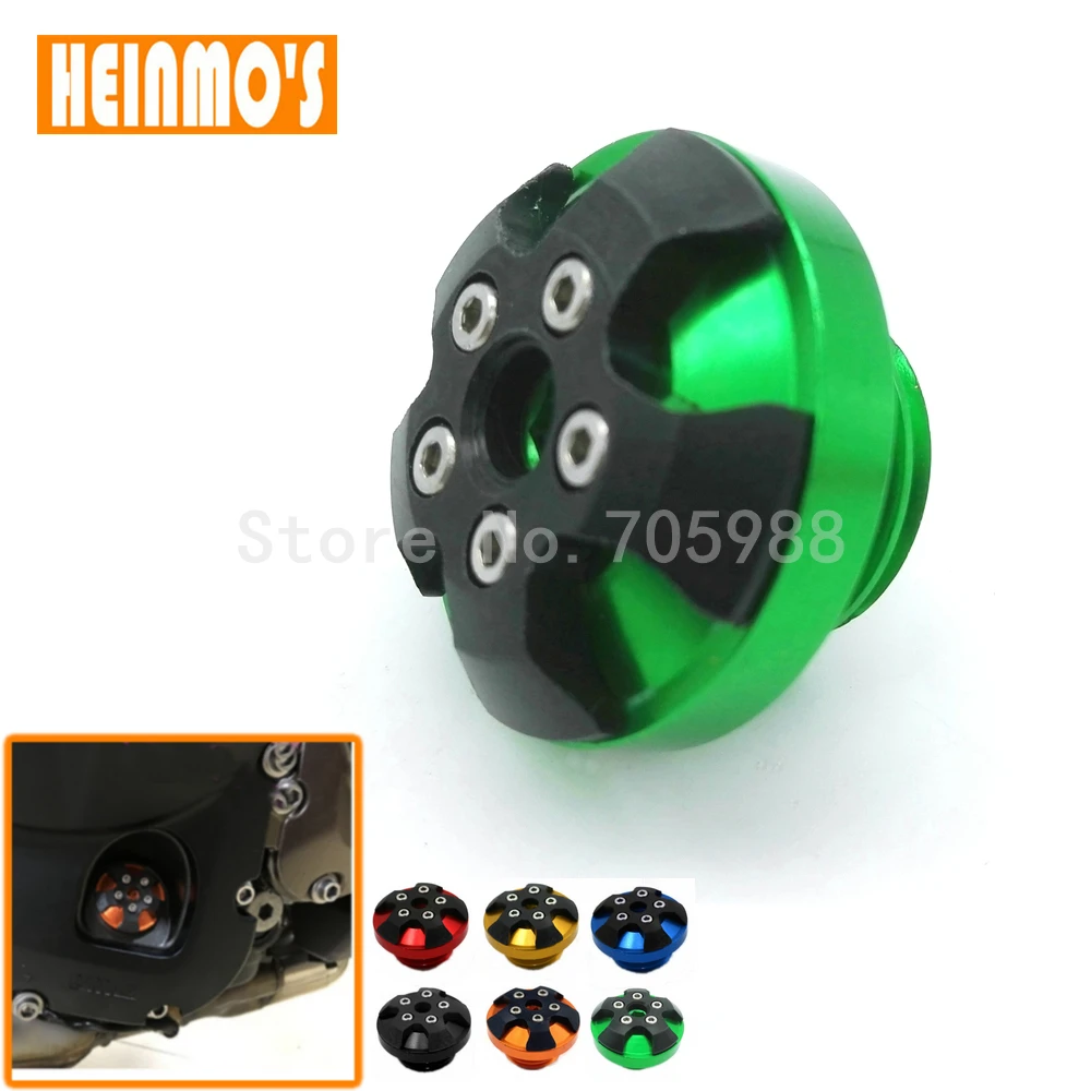 Мотоцикл зеленый CNC машинное масло кепки мотобайк Магнитная моторное заливной